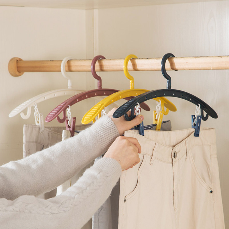 Multi-clip hanger multi-clip drying socks square underwear baby cool clothes hanger hook household multi-functional sock drying rack