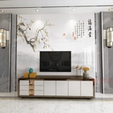 Новый китайский стиль гостиной телевизор Фон настенные металлические граница граница римские колонны настенные мраморные чернила просачивание