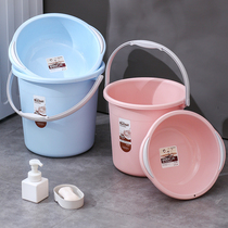 Large portable padded plastic bucket for household water storage student dormitory laundry tub tub set