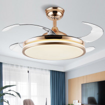 42 48-inch ultra-thin invisible ceiling fan lamp household living room dining room with electric fan chandelier large wind integrated frequency conversion