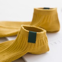 Tide short socks boat summer cotton young students Korean personality shallow spring ins low help wild