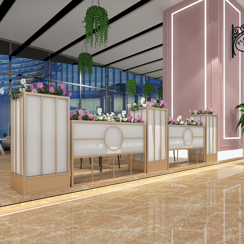 Outdoor wrought iron flower box Municipal road flower bed outside the square sales department commercial street partition flower trough planting box