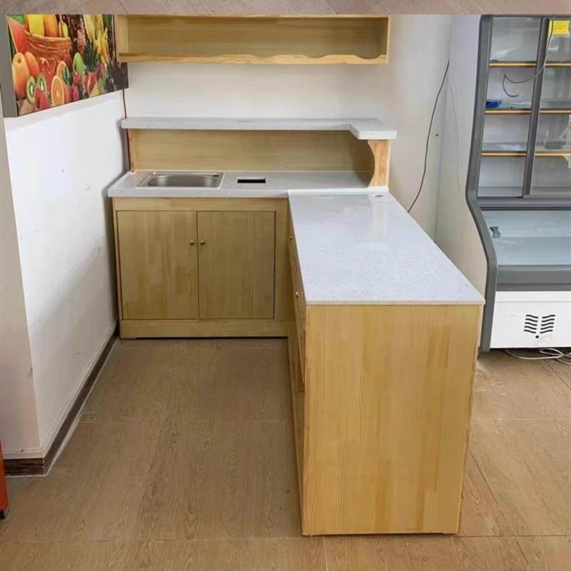 Fruit Shop Collection Silver Counter Chicot Table Integrated Fruit And Vegetable Shop Fruit Washed-cutting Taiwanese Businessmen With Marble Fresh Cut table-Taobao