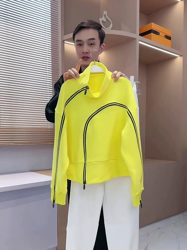 Сексуальный лонгслив с молнией, оверсайз