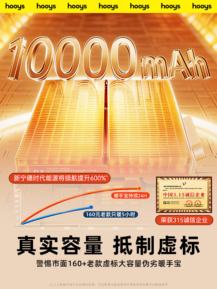 [Double-Sided Heating]Down-Style Hand Warmer 2026 New Model USB Rechargeable Graphene Hot Water Bag 3C Certified Student New Year's Gift for Girls Birthday Gift Warm Palace Hot Compress Device