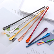 304 stainless steel Japanese spoon Long handle mixing spoon Coffee spoon Creative mixing spoon Honey mixing spoon
