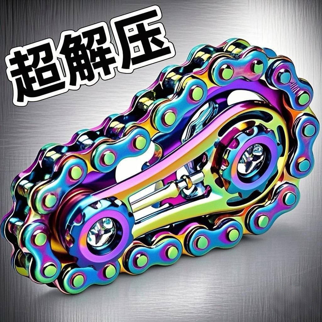 金属车轮链条齿链陀螺指尖陀螺创意减压打发时间送礼小玩具手把件