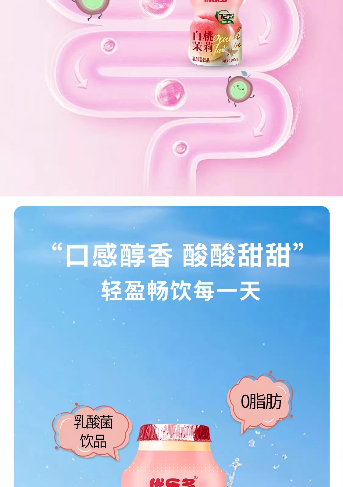 安享好物 安享E级含乳饮料-优乐多白桃乳酸菌 国标