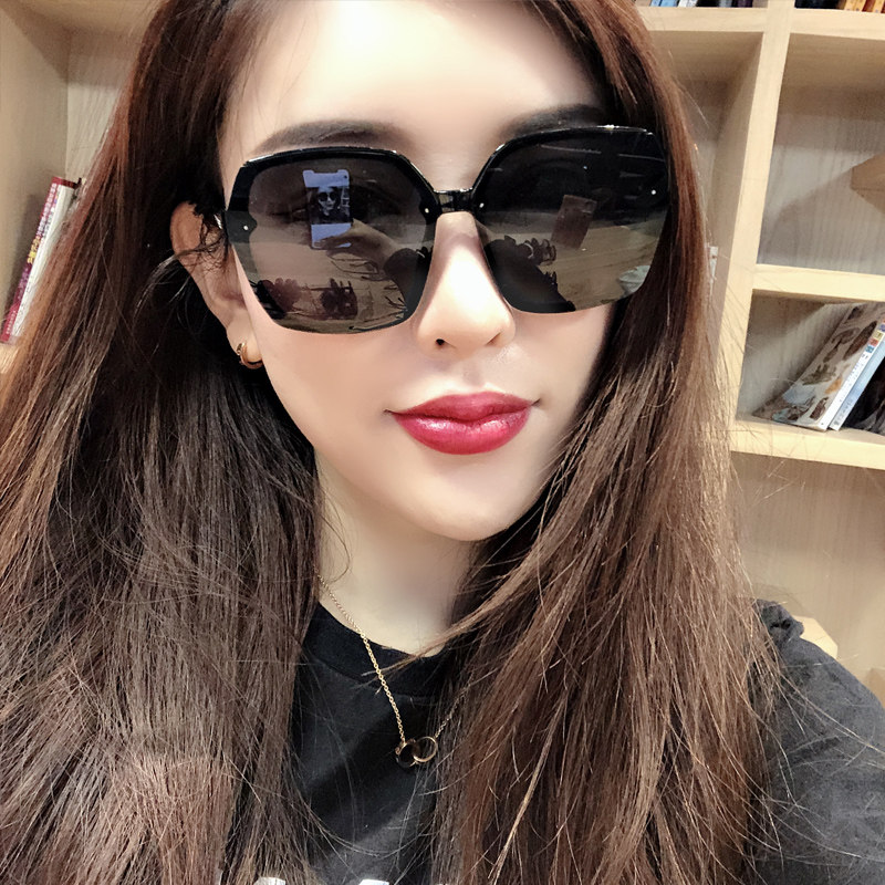 Sunglasses women's summer 2022 new wave street clapping round face big face slim sunglasses comeback lady goggles goggles-Taobao