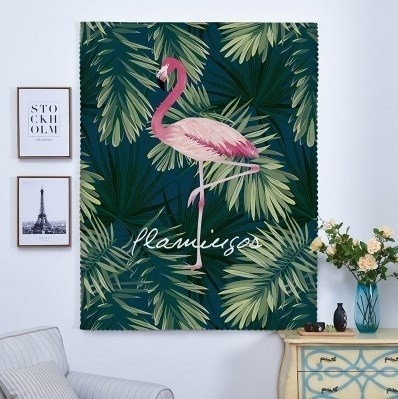 Small curtain cloth hooked Short curtain Fashion bedroom small fresh punch-free self-adhesive window good to see wind curtain