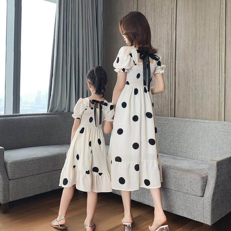 Mother and women dress in summer with 2022 new and different pro-sub-clothing online red girl dress for the dress The princess dress