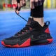 Jordan giày bóng rổ nam giày đen samurai giày thể thao cao cấp mùa thu sinh viên nọc độc sốc hấp thụ giày thể thao thoáng khí giày nam - Giày bóng rổ