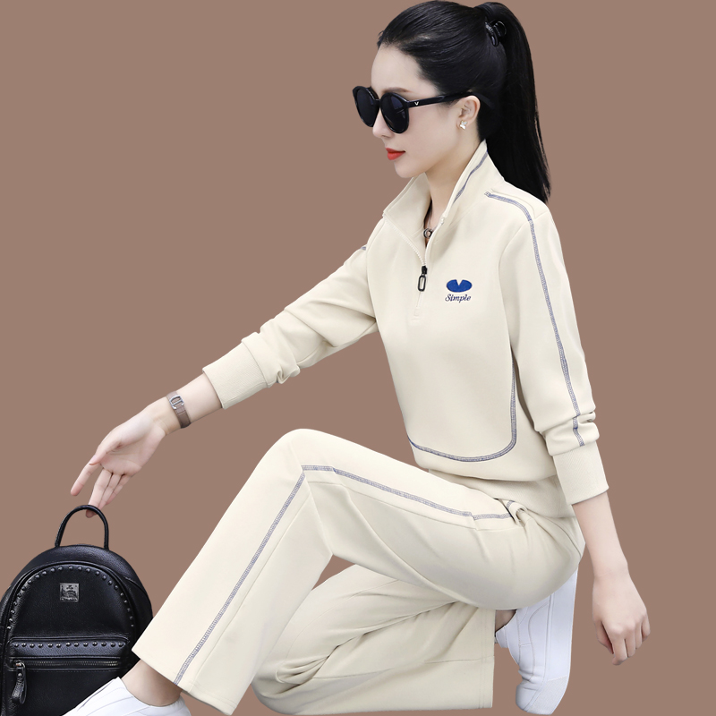 Sport and leisure suit female spring and autumn 2023 new fashion Li Lin edition loose large - code suit two sets