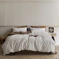 复古 | 四件套纯棉全棉色织三层纱提花小清新床单被套床上用品