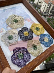 Flower-Shaped Copper Wire Pot Mat, Handmade Crochet Pot Mat, Cup Mat, Heat Insulation Mat, Metal Pot Mat, Personalized High-End Tea Accessory