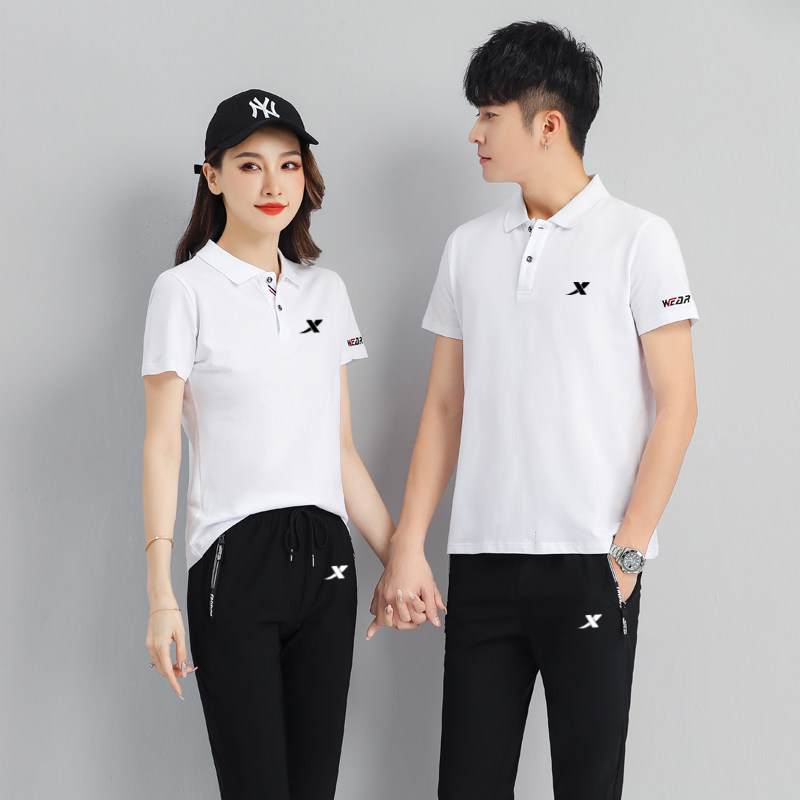 Special Step Short Sleeve Sports Suit for men and women lovers Summer polo shirt T-shirt casual running smoke pipe pants two pieces