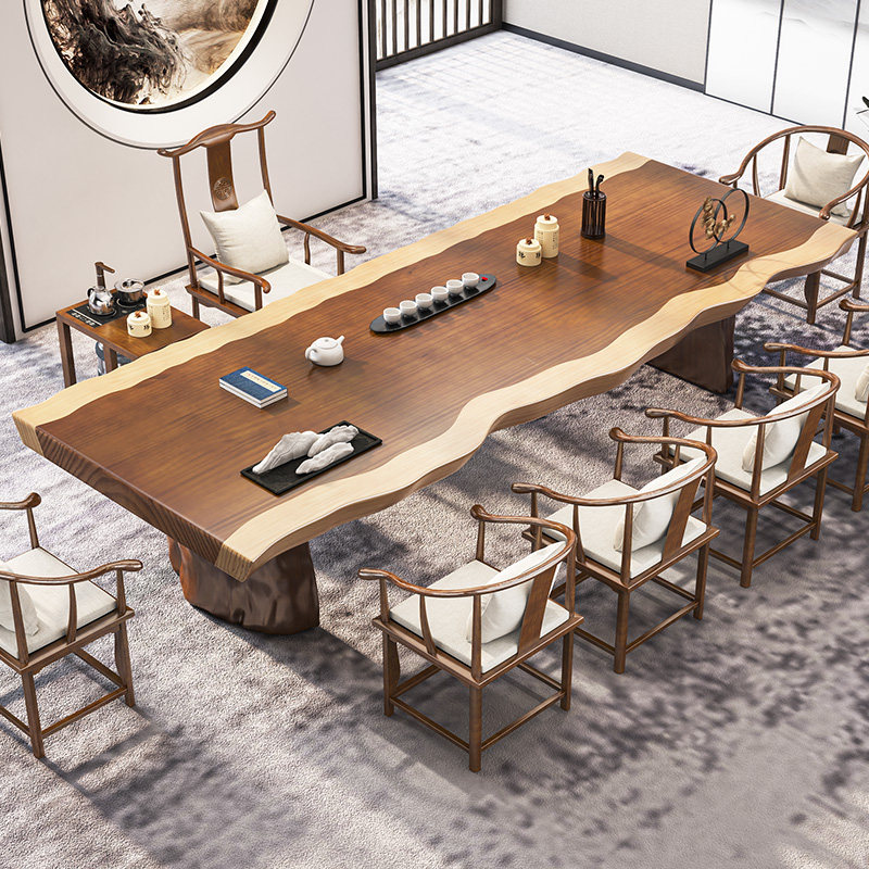 Solid wood tea table Tea table and chair combination Simple modern living room Kung Fu tea table Wood new Chinese style tea making equipment