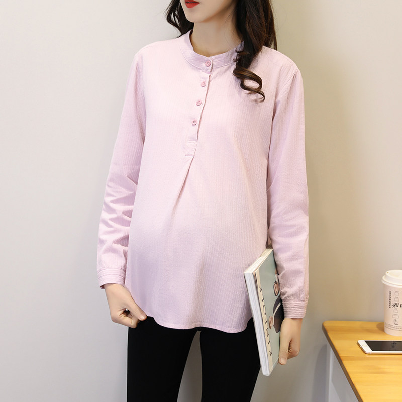 2022 spring loaded with long sleeves pregnant women T-shirts working clothes blouses spring autumn gestation women dress underclothes A version of shirts
