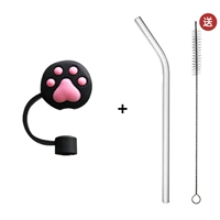 Черный кот кот+изгибающий соломин