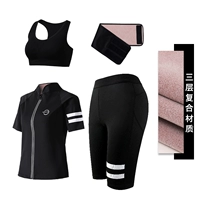 Ремень, спортивный бюстгальтер, футболка, штаны, короткий рукав