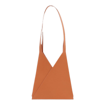 Limited time 30% off] MM6 niche design stitching design shoulder bag leather tote bag triangle handbag