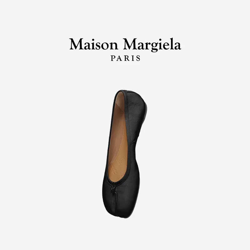 [Ограниченная покупка и бесплатный подарок] Maison Margiela Tabi туфли-балетки с разделенным носком, плоская подошва, кожаные туфли для женщин