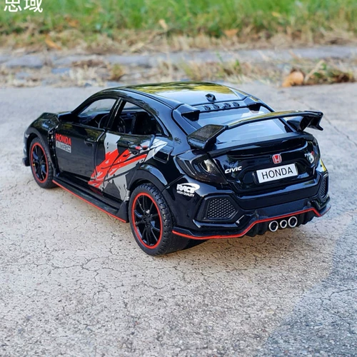 Honda, warrior, реалистичная металлическая модель автомобиля, фигурка со светомузыкой, игрушечная машина, масштаб 1:32