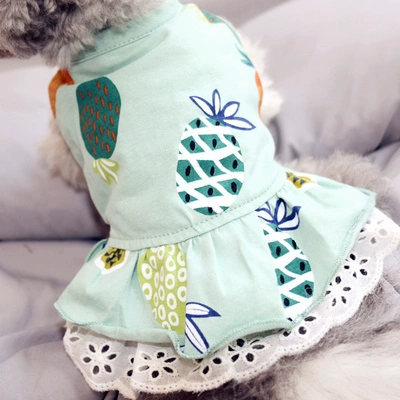 Летняя тонкая юбка для домашних животных собачья одежда, Тедди Бомей Бупин Ингбин Йорк Лето маленькая собачья юбка принцессы