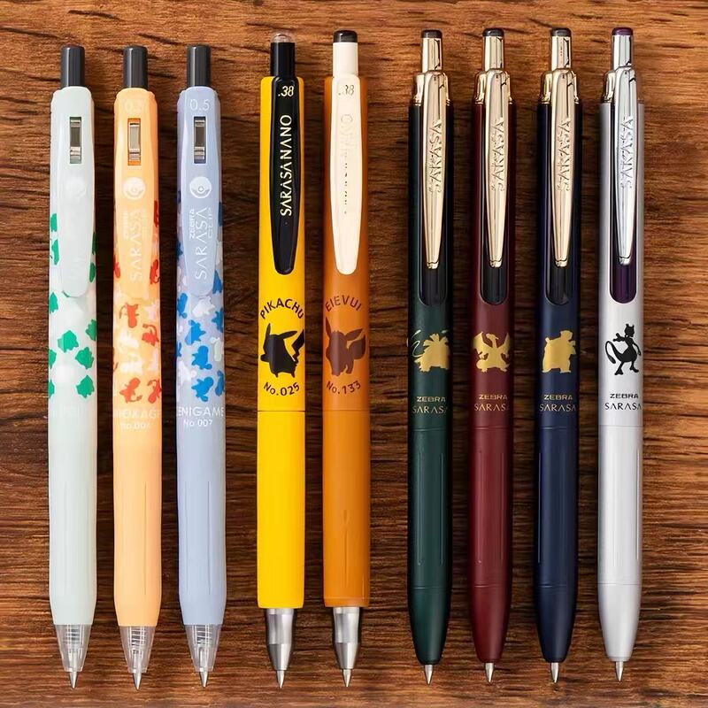 Japanese Zebra Pokémon Limited Edition Retractable Gel Pen, High Aesthetic Value, Jj29 Black, Jj56 Metal Barrel