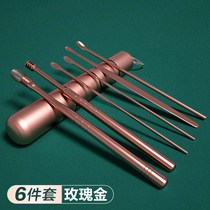 Strengthen the earwax set adult artifact luminous spring ear scoop friction stubborn for flexible portable professional