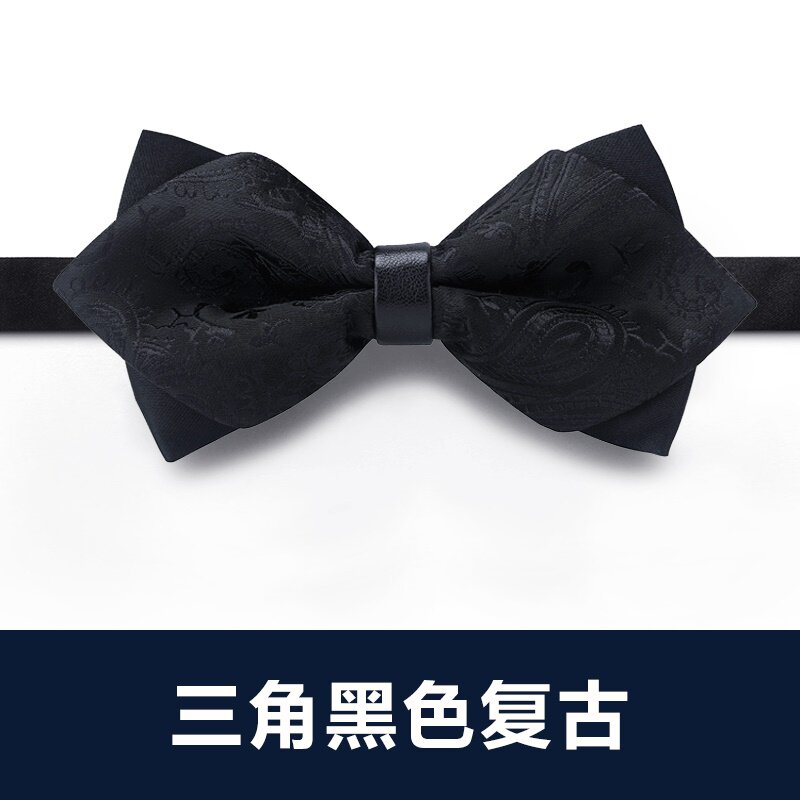 Fashion black bow tie men's formal suit business banquet wild groom wedding wedding dress bow groomsmen tide