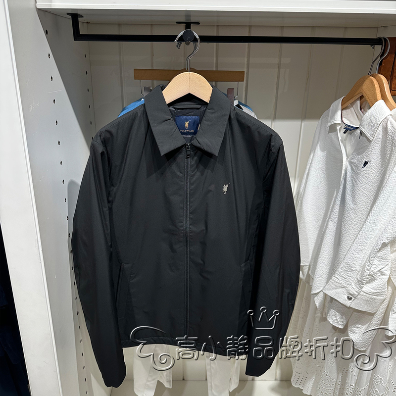 Polowalk Genuine Autumn and Winter Lapel Black Jacket Mulberry Silk Cotton Coat for Men D1Xw54130651