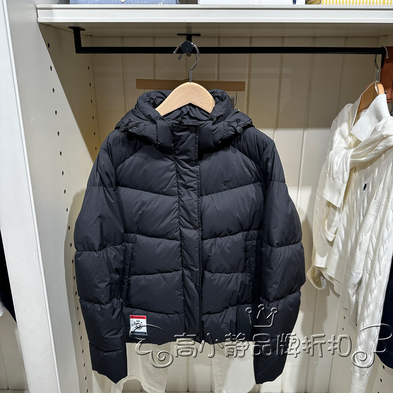 Polowalk Genuine Winter Casual Black Warm Puffer Jacket with Hood for Women Ah1W44490262 Polowalk Genuine Winter Casual Black Warm Puffer Jacket with Hood for Women Ah1W44490262