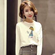 2 pieces 69) Xinjiang 2020 New pure cotton jersey undershirt autumn winter in Korean version loose blouses long sleeve t-shirt woman