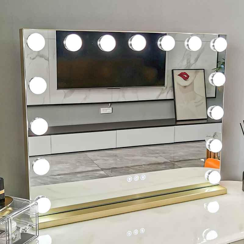 Smart Desktop Mirror Makeup Mirror Beauty Makeup Bedroom Makeup Mirror LED Bulb Fill Light Dressing Table Desktop