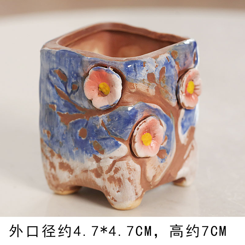 End flower pot in Korean coloured drawing or pattern, fleshy through pockets some ceramic porcelain flower creative move, lovely specials