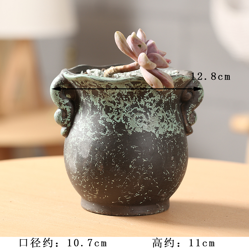 End little flowerpot breathable large zhuang zi, fleshy individuality creative interior of large diameter coarse pottery special offer a clearance package mail