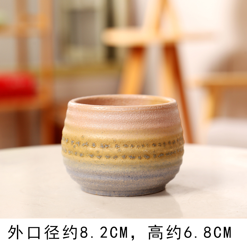 Flowerpot creative period more meat meat meat basin is air flow crude some ceramic glaze porcelain flower pot in large diameter Flowerpot