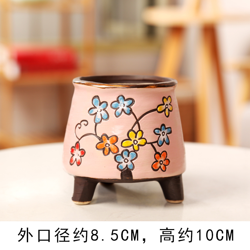 End the hand - made feast or more meat flowerpot more high - End ceramic flower pot in indoor simple move new specials