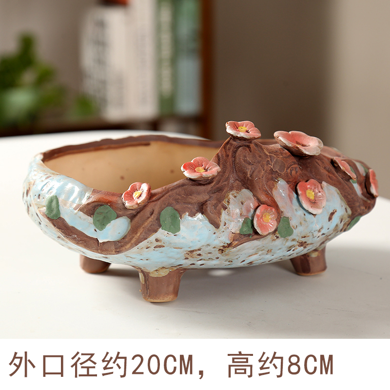 End flower pot in Korean coloured drawing or pattern, fleshy through pockets some ceramic porcelain flower creative move, lovely specials