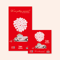 Wedding Creativity Red Envelope Personality Wedding Li is a seal hard upscale Back to gift Little Engagement Red Pack Bag West Ins Wind