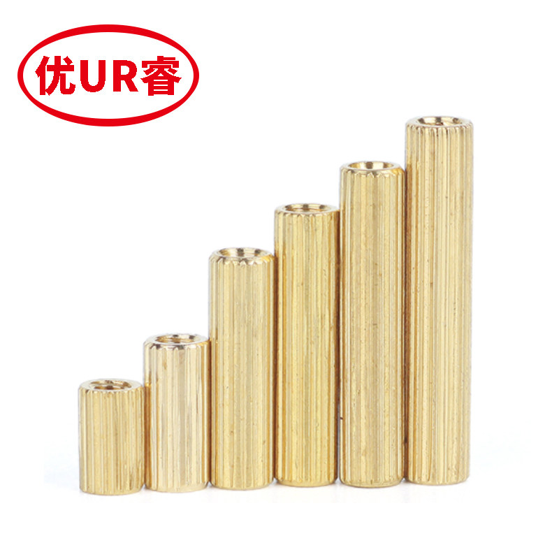 M2 * 3-20 copper-rolling flower double-pass stud security double-pass copper column monitor double-pass round copper column isolation copper column