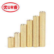 M2 * 3-20 copper-rolling flower double-pass stud security double-pass copper column monitor double-pass round copper column isolation copper column