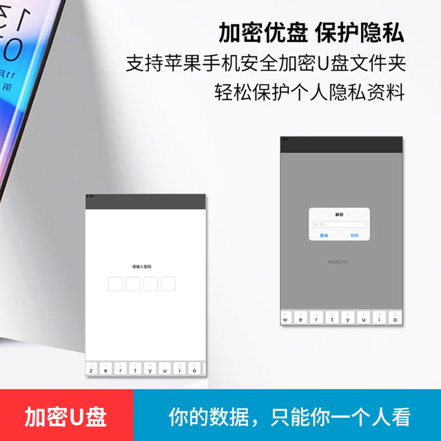 High-Speed iPhone Mobile Phone Video Album Photo One-Touch Backup Dual-Use USB Flash Drive 128g Dual Interface Compatible with Apple