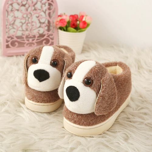 Зимние мультяшные тапочки, детская утепленная обувь для мальчиков, 1 лет