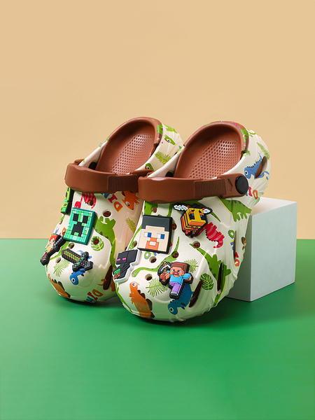 Minecraft Children's Clogs Boys' Slippers Non-Slip Boys' New Summer Baby Beach Shoes Sandals for Bathing — 4