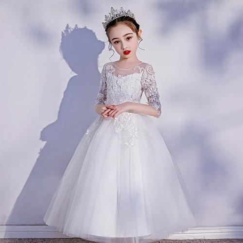 Детское летнее свадебное платье, вечернее платье, элитное пианино, наряд маленькой принцессы, изысканный стиль