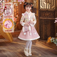 Розовая флисовая сумка с петлей на руку, заколка для волос