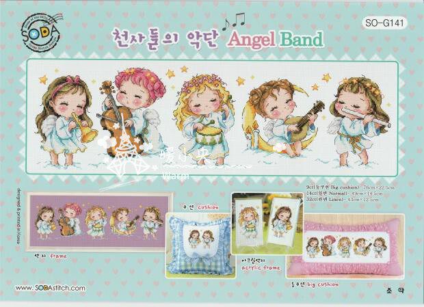Cross-stitch electronic drawings SODA original scanning drawings G series SO-G141 Angel Band Angel Band