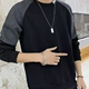 Thời trang thanh niên áo len cotton của nam giới 20 mùa xuân và mùa thu áo pull mùa xuân mới cổ tròn lỏng lẻo kích thước lớn thể thao giản dị hàng đầu - Thể thao lông cừu / jumper